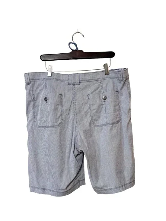 Lee Comfort Waistband Womens Striped Cargo Shorts Size 16 Medium Cotton Blend - Picture 2 of 6